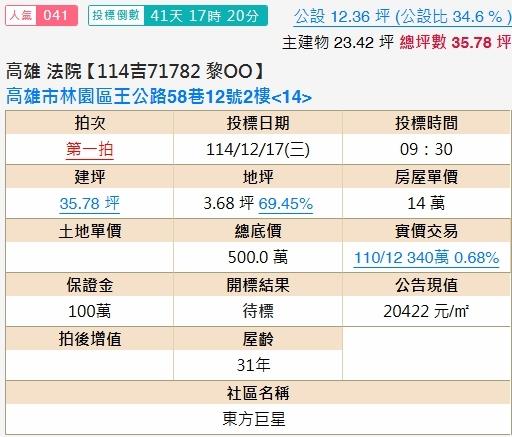 高雄林園大樓法拍-2