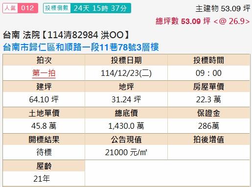 歸仁透天法拍-2