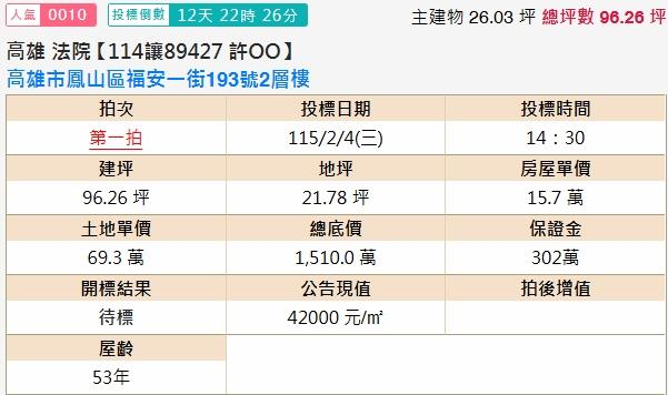 鳳山透天法拍-2