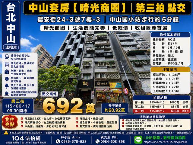 台北中山區法拍套房-1