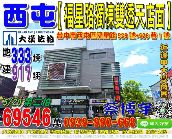 西屯法拍屋福星路店面