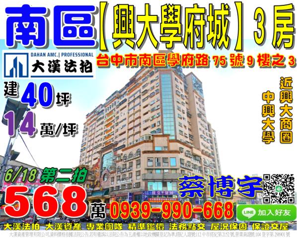 南區興大學府城法拍屋