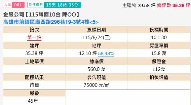 前鎮法拍公寓-2