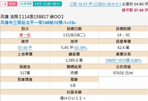 三民區法拍大樓-2