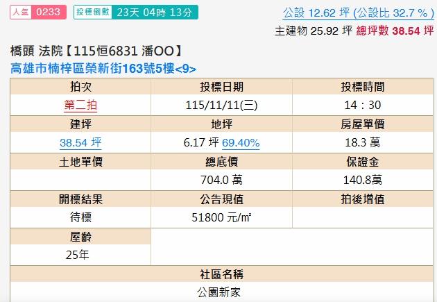 楠梓華廈拍賣-2