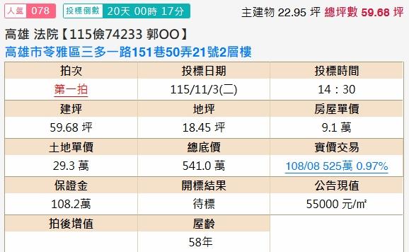 苓雅透天法拍-2