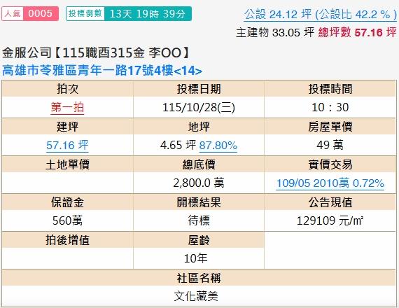 苓雅大樓法拍-2