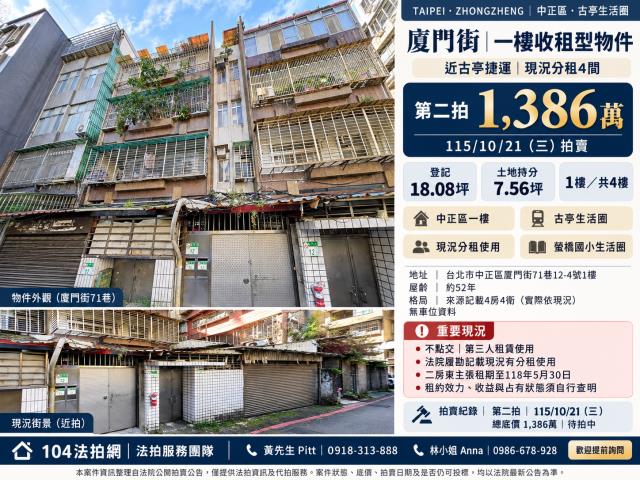 台北中正區公寓法拍-1
