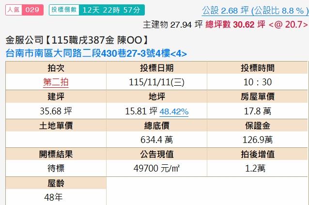 台南南區公寓拍賣-2