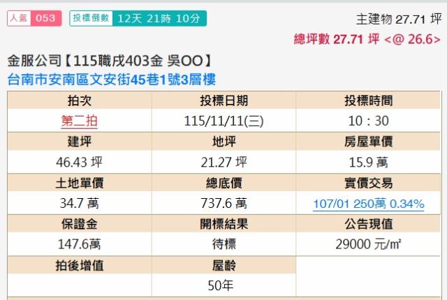 台南安南透天拍賣-2